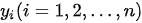 y_i (i=1,2,…,n)