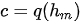 c=q(h_m )