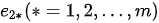 e_{2*} (*=1,2,…,m)